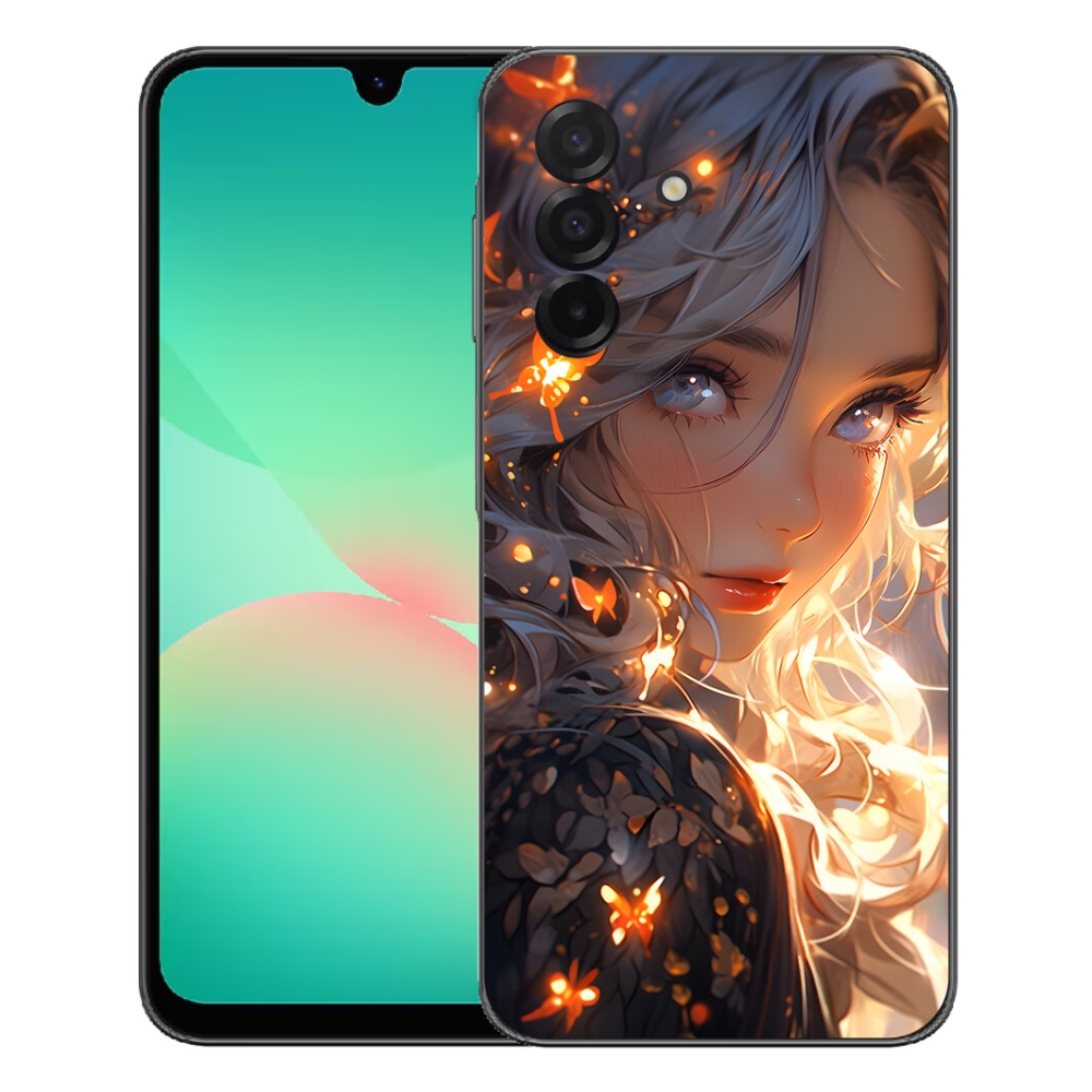 Gelový kryt mmCase na Samsung Galaxy A27 5G - dívka a motýli