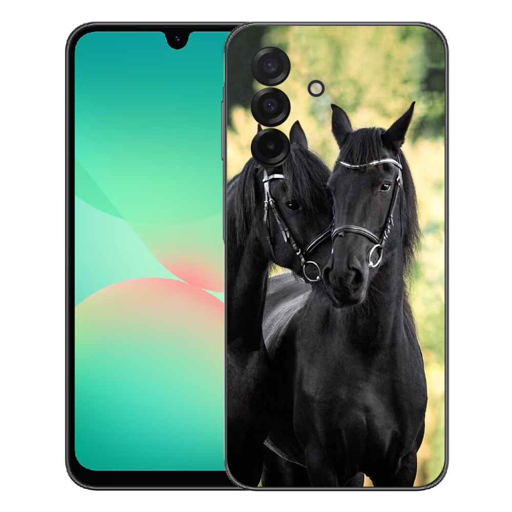 Gelový kryt mmCase na Samsung Galaxy A27 5G - dva černí koně