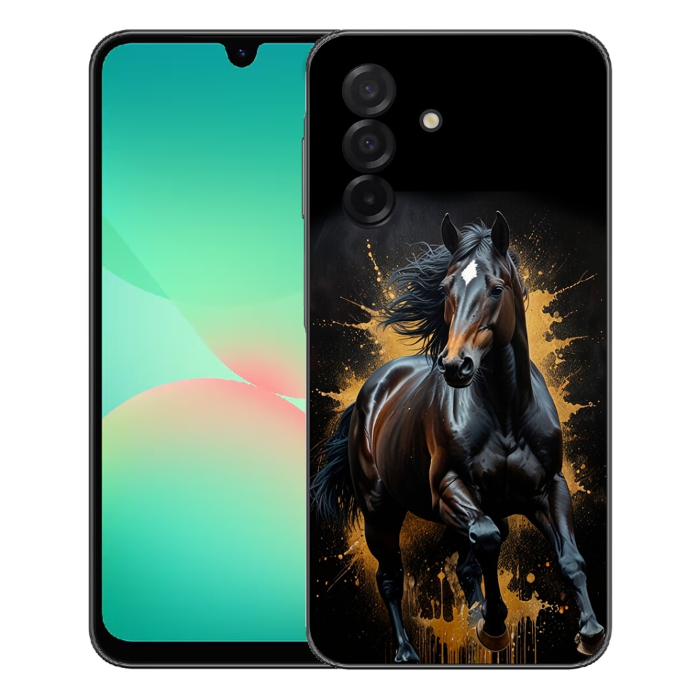 Gelový kryt mmCase na Samsung Galaxy A27 5G - elegantní černý hřebec