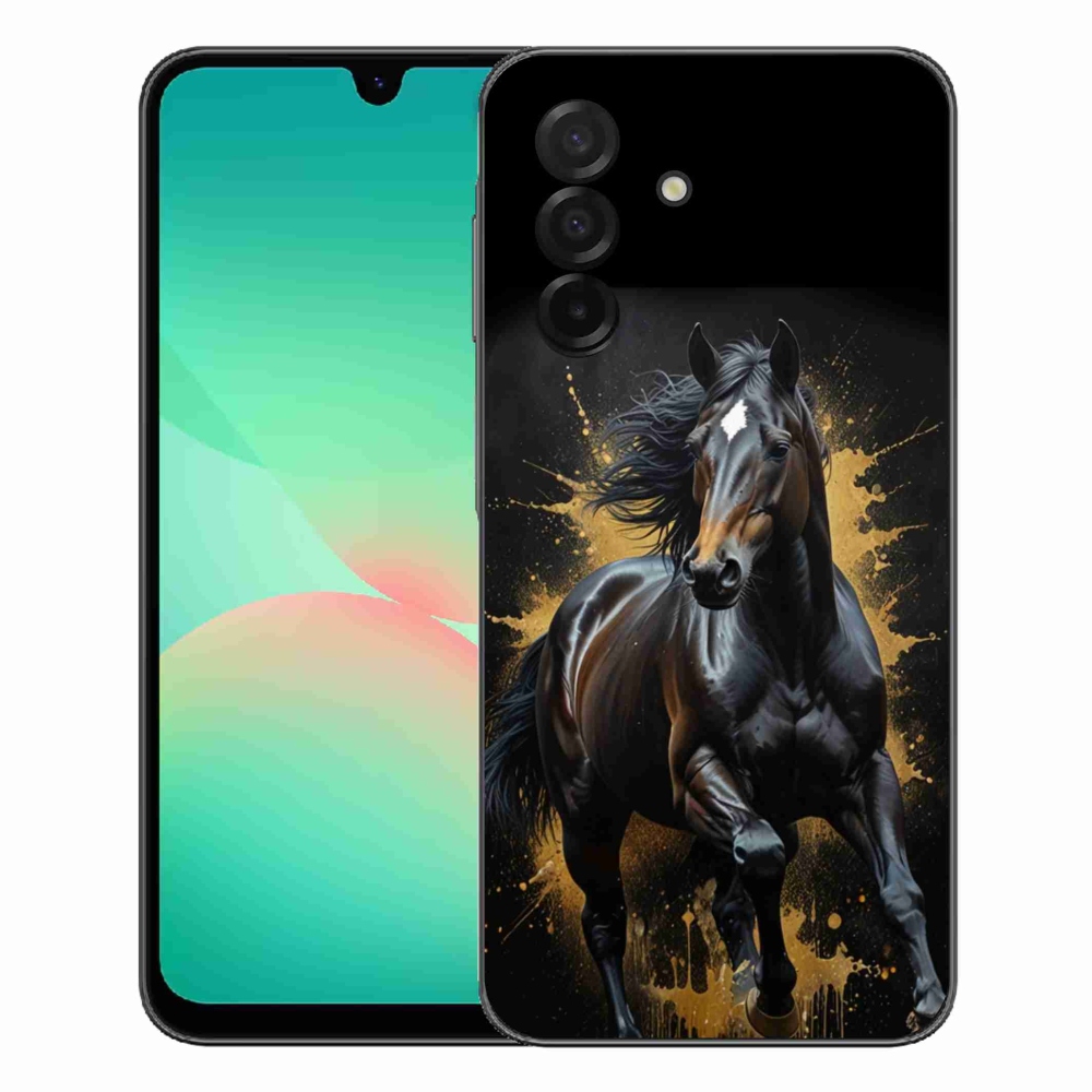 Gelový kryt mmCase na Samsung Galaxy A27 5G - elegantní černý hřebec