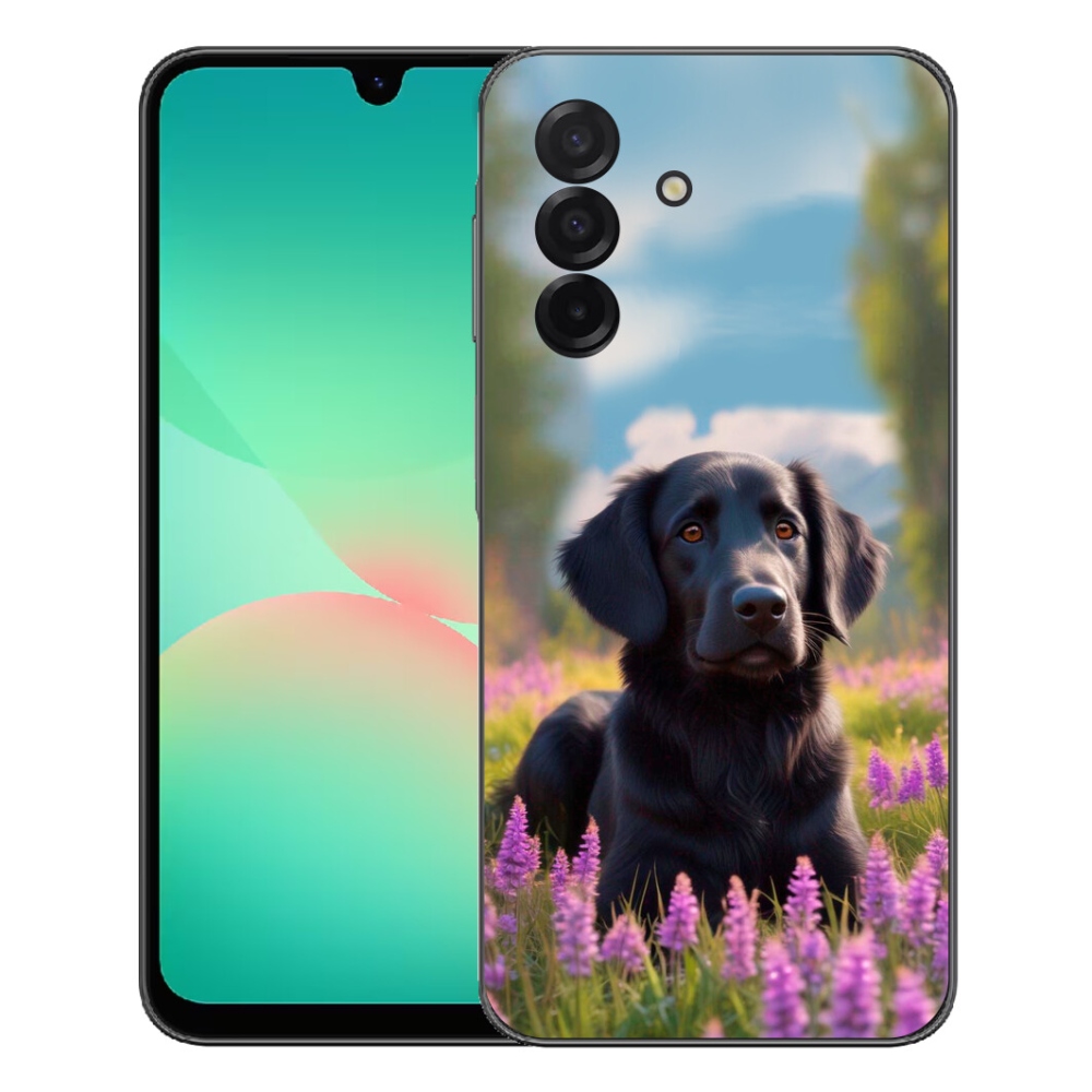 Gelový kryt mmCase na Samsung Galaxy A27 5G - elegantní černý retrívr