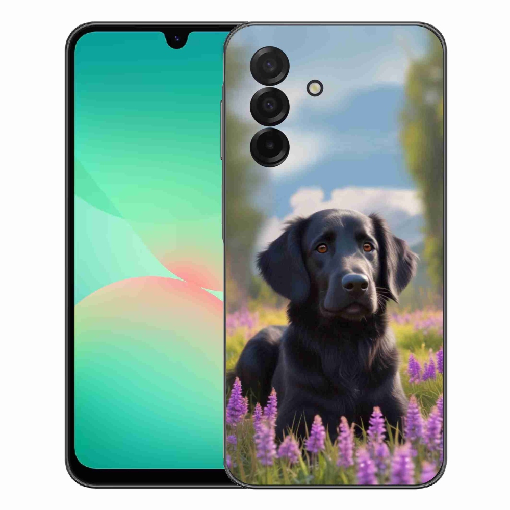 Gelový kryt mmCase na Samsung Galaxy A27 5G - elegantní černý retrívr