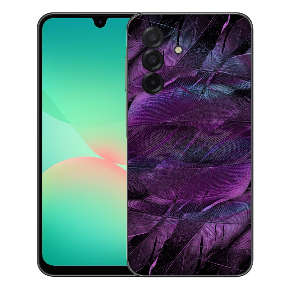 Gelový kryt mmCase na Samsung Galaxy A27 5G - fialová pírka