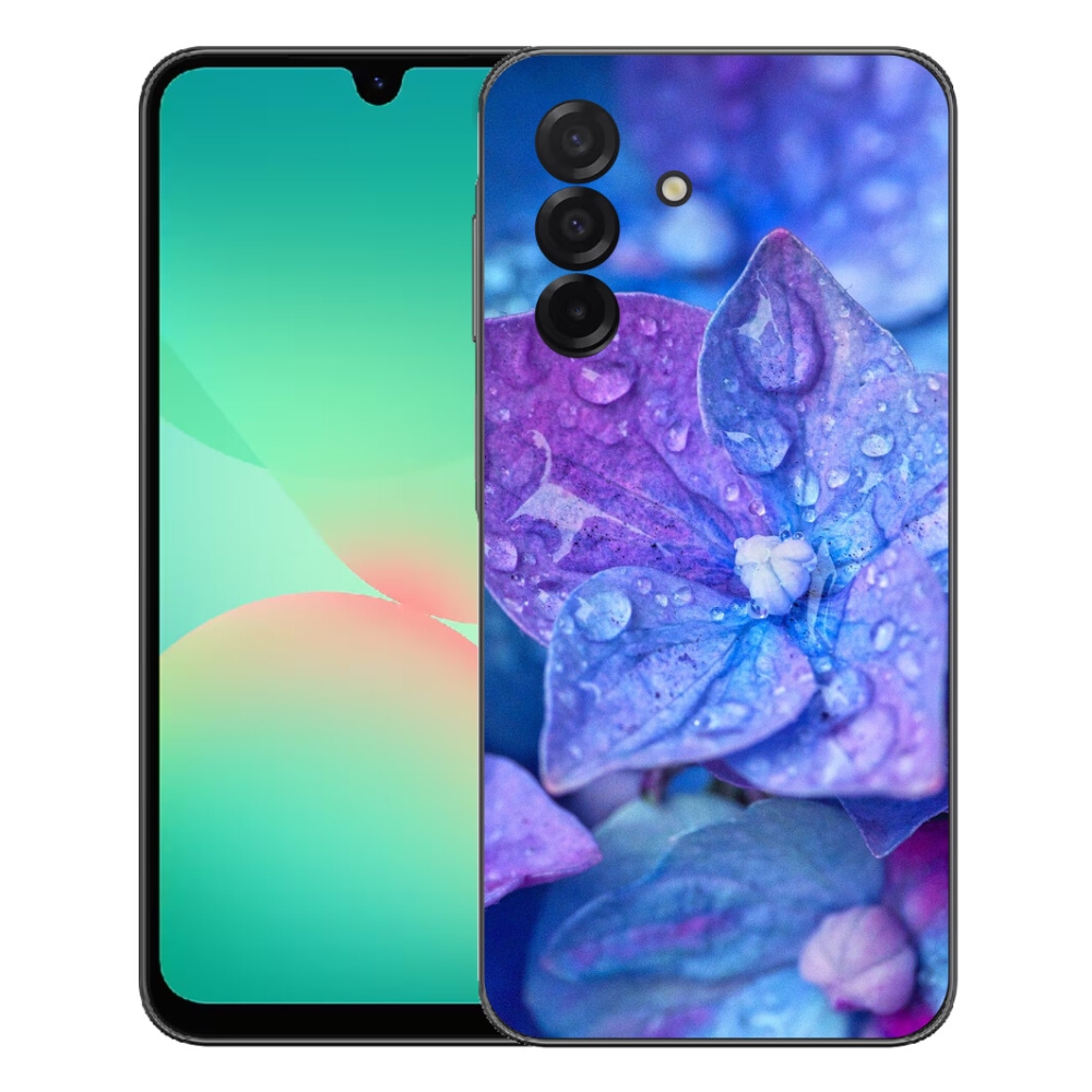 Gelový kryt mmCase na Samsung Galaxy A27 5G - fialový květ