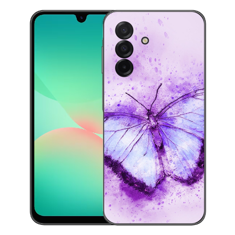 Gelový kryt mmCase na Samsung Galaxy A27 5G - fialový motýl