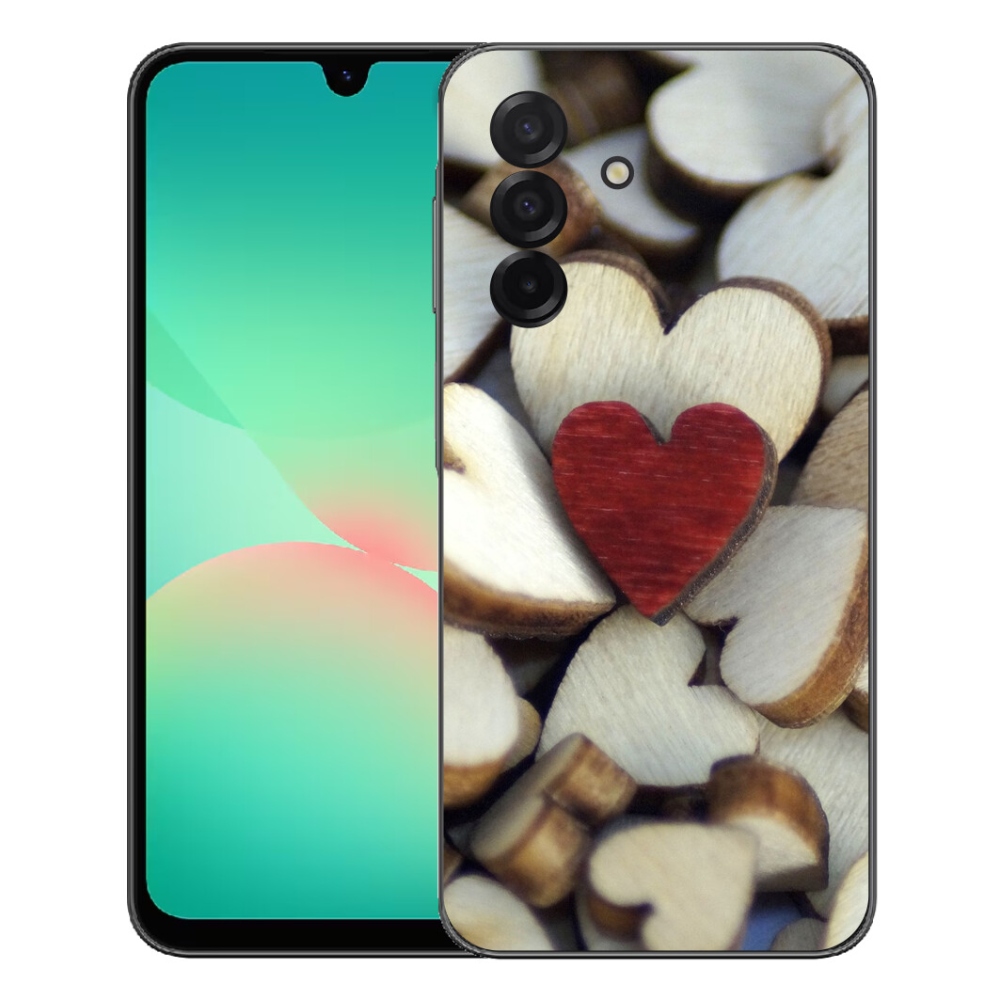 Gelový kryt mmCase na Samsung Galaxy A27 5G - gravírované červené srdce 