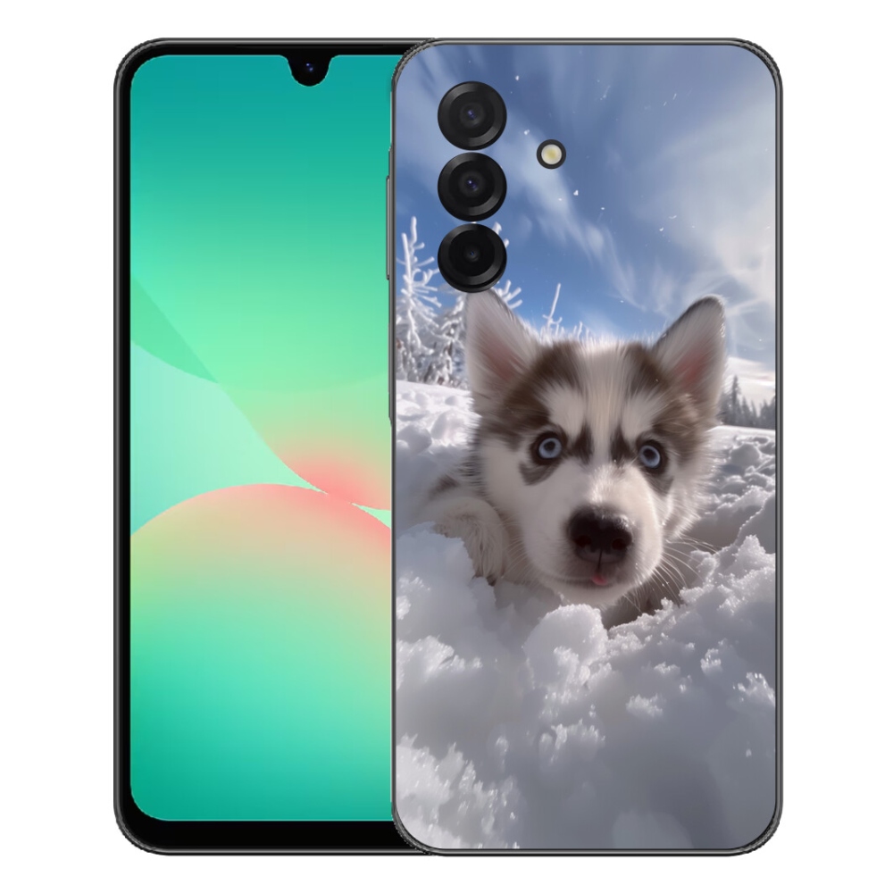 Gelový kryt mmCase na Samsung Galaxy A27 5G - husky ve sněhu