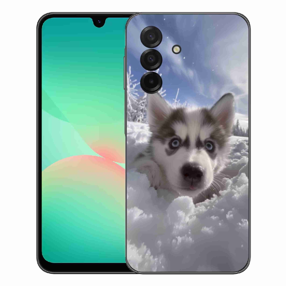 Gelový kryt mmCase na Samsung Galaxy A27 5G - husky ve sněhu