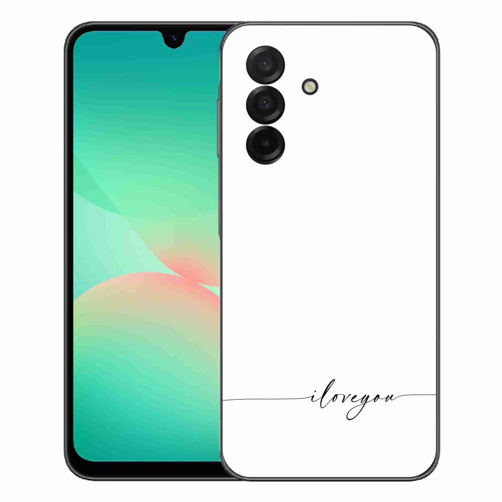 Gelový kryt mmCase na Samsung Galaxy A27 5G - I love you bílé pozadí