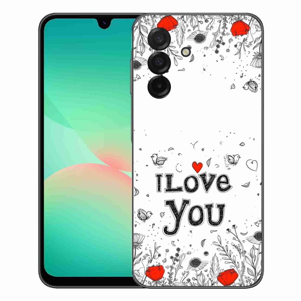 Gelový kryt mmCase na Samsung Galaxy A27 5G - I love you bílé pozadí