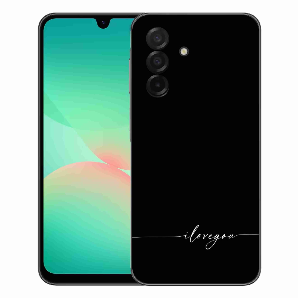 Gelový kryt mmCase na Samsung Galaxy A27 5G - I love you černé pozadí