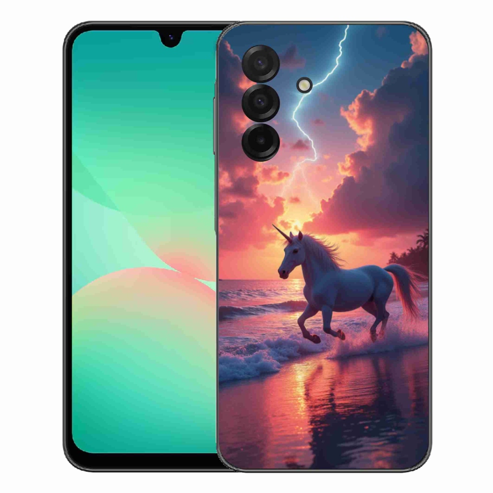 Gelový kryt mmCase na Samsung Galaxy A27 5G - jednorožec na pláži