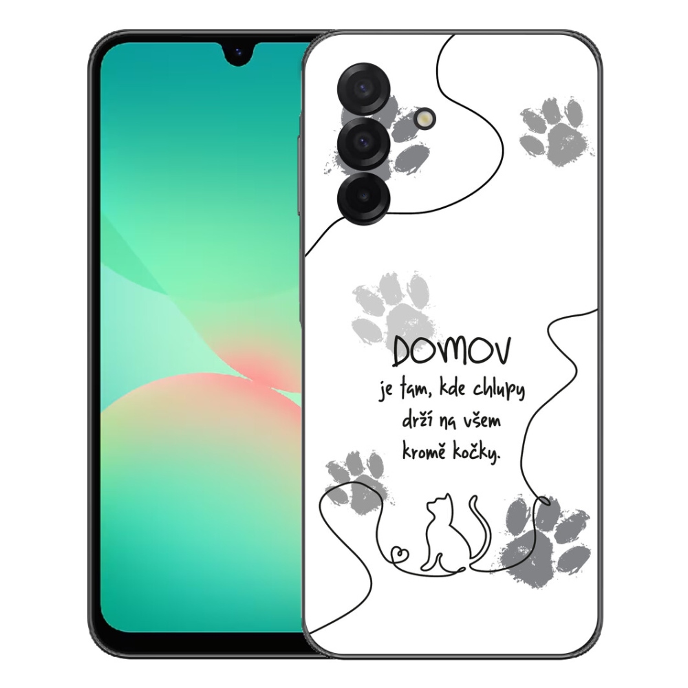 Gelový kryt mmCase na Samsung Galaxy A27 5G - kočičí motiv bílé pozadí
