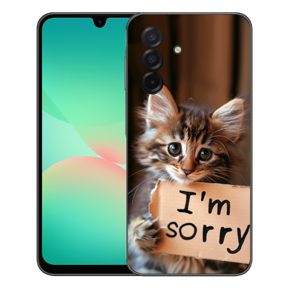 Gelový kryt mmCase na Samsung Galaxy A27 5G - kočíčí omluva