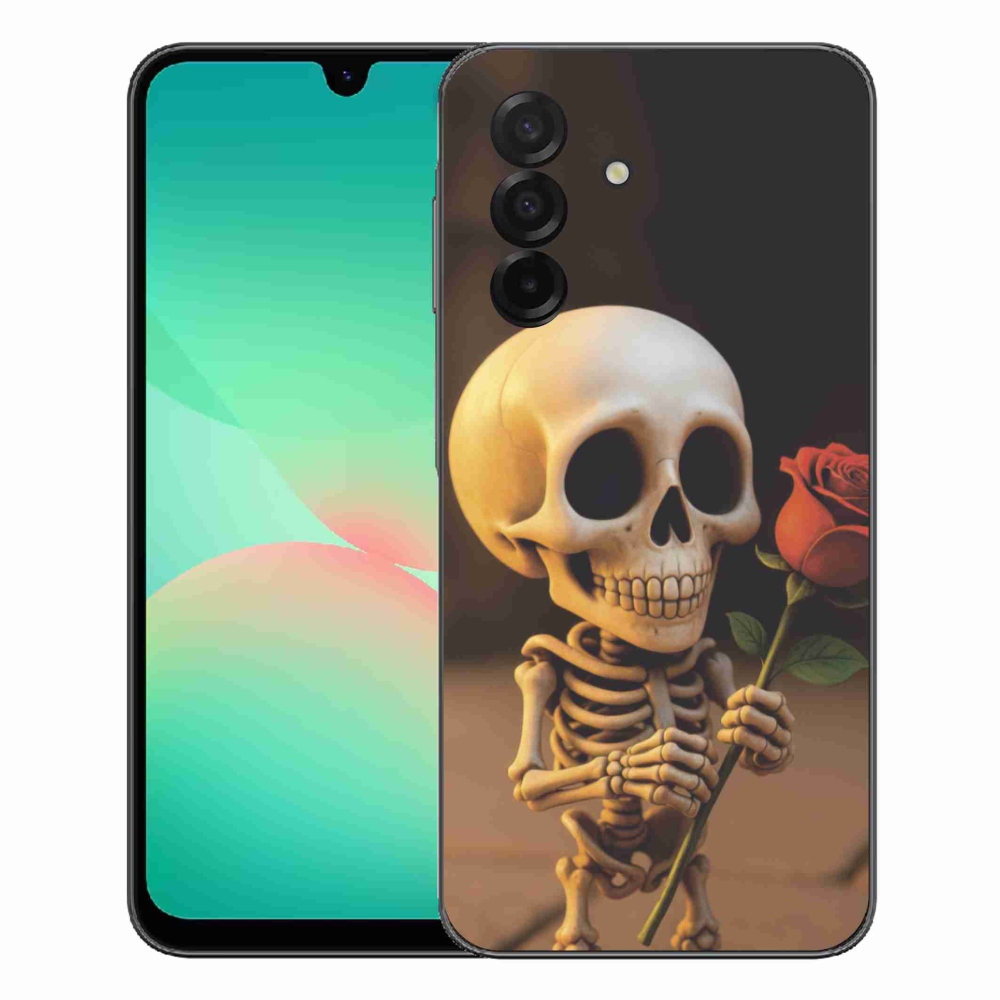 Gelový kryt mmCase na Samsung Galaxy A27 5G - kostlivec s růží