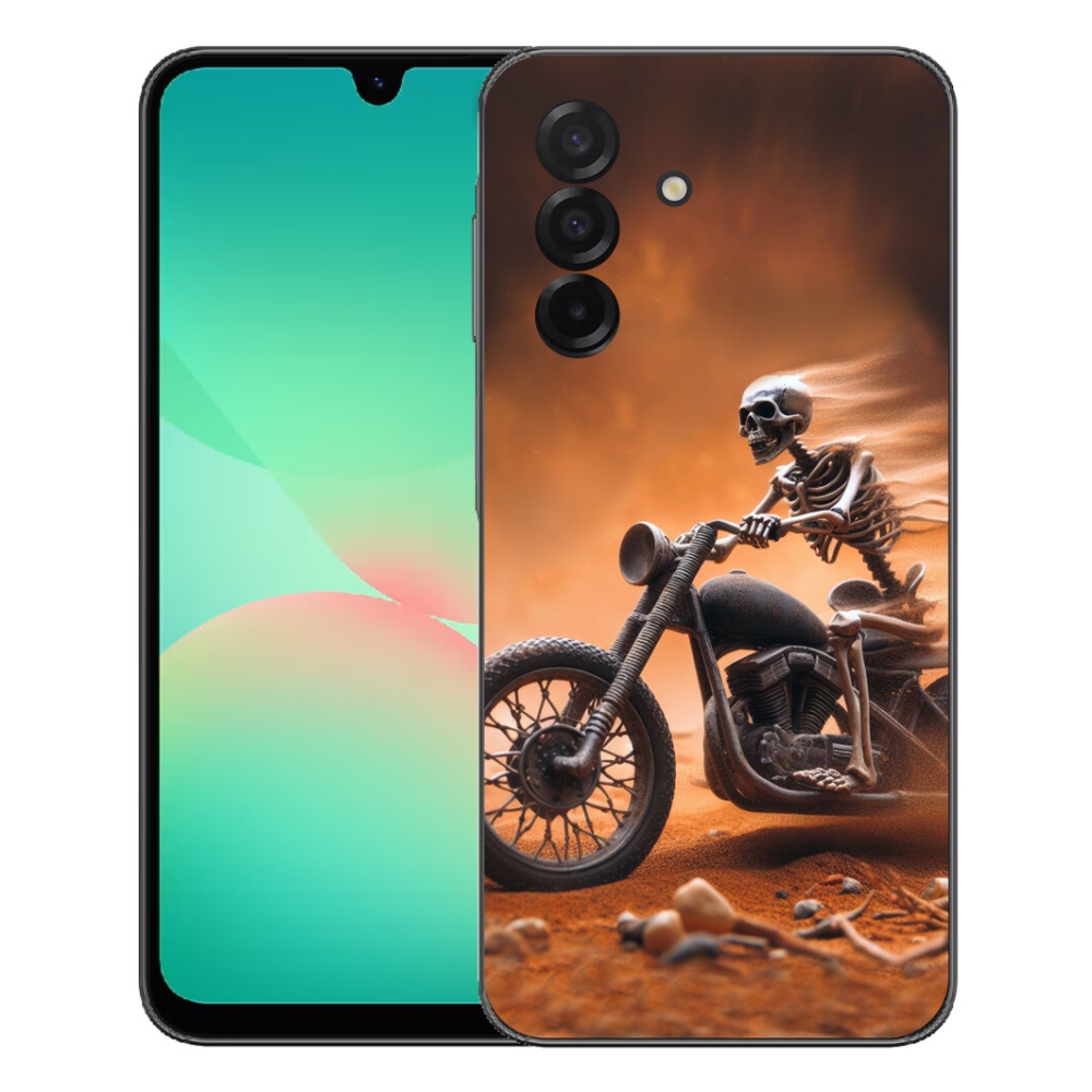 Gelový kryt mmCase na Samsung Galaxy A27 5G - kostra na motorce