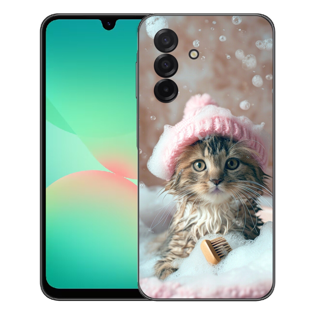 Gelový kryt mmCase na Samsung Galaxy A27 5G - kotě a koupel