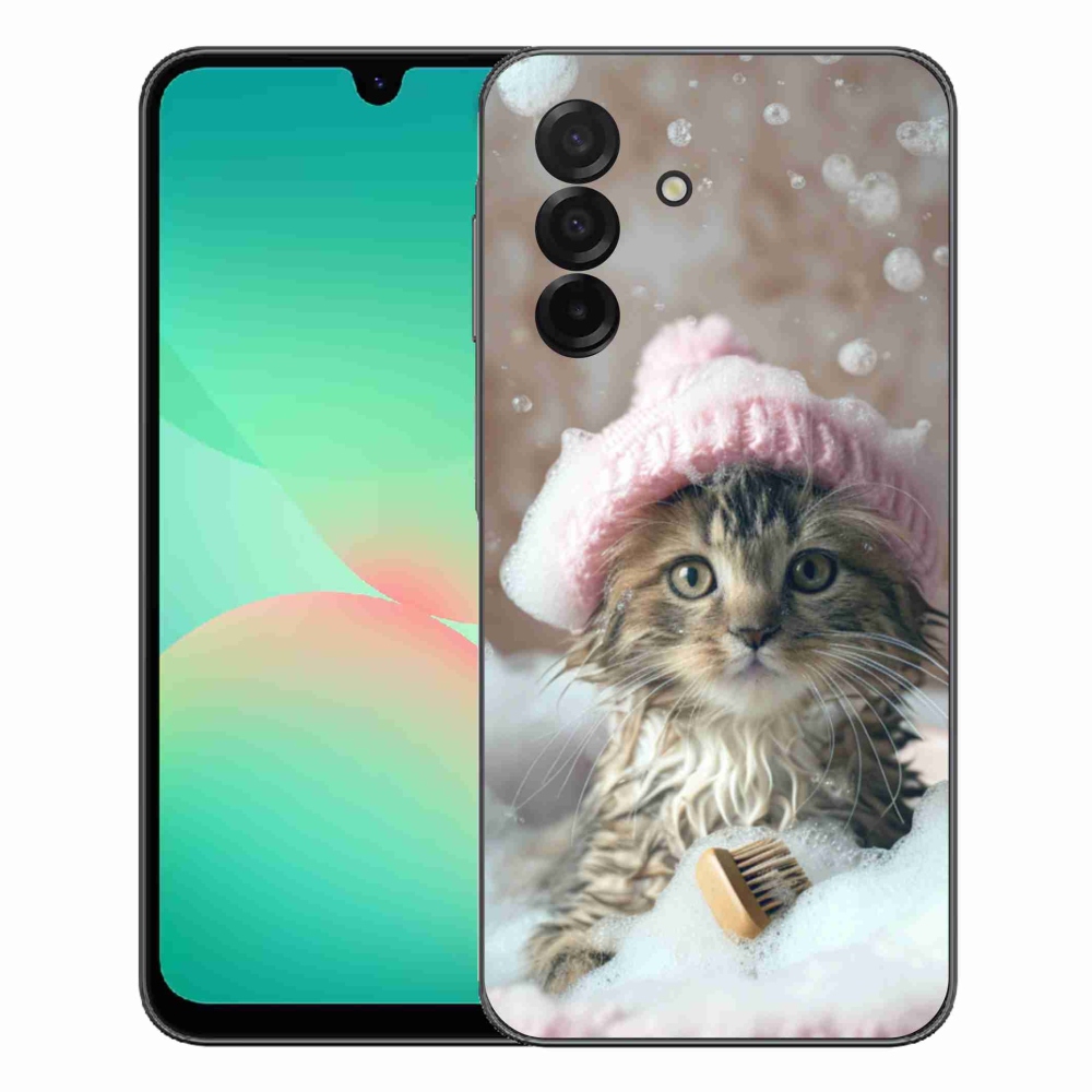 Gelový kryt mmCase na Samsung Galaxy A27 5G - kotě a koupel