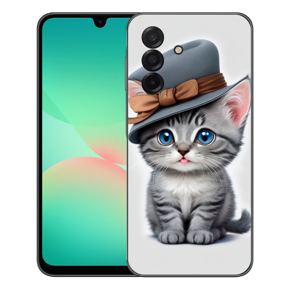 Gelový kryt mmCase na Samsung Galaxy A27 5G - kotě s kloboukem