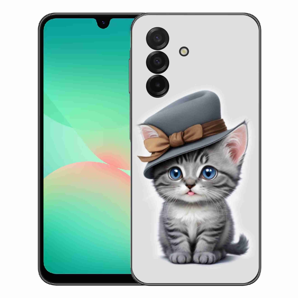 Gelový kryt mmCase na Samsung Galaxy A27 5G - kotě s kloboukem