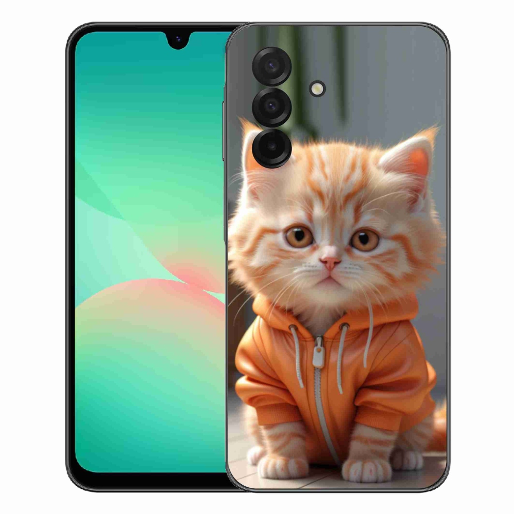 Gelový kryt mmCase na Samsung Galaxy A27 5G - kotě v mikině