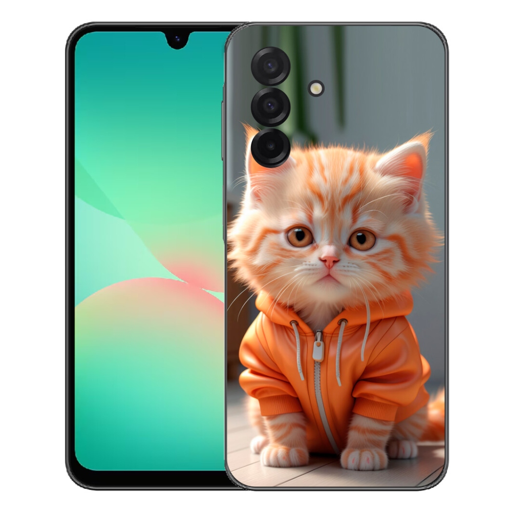 Gelový kryt mmCase na Samsung Galaxy A27 5G - kotě v mikině