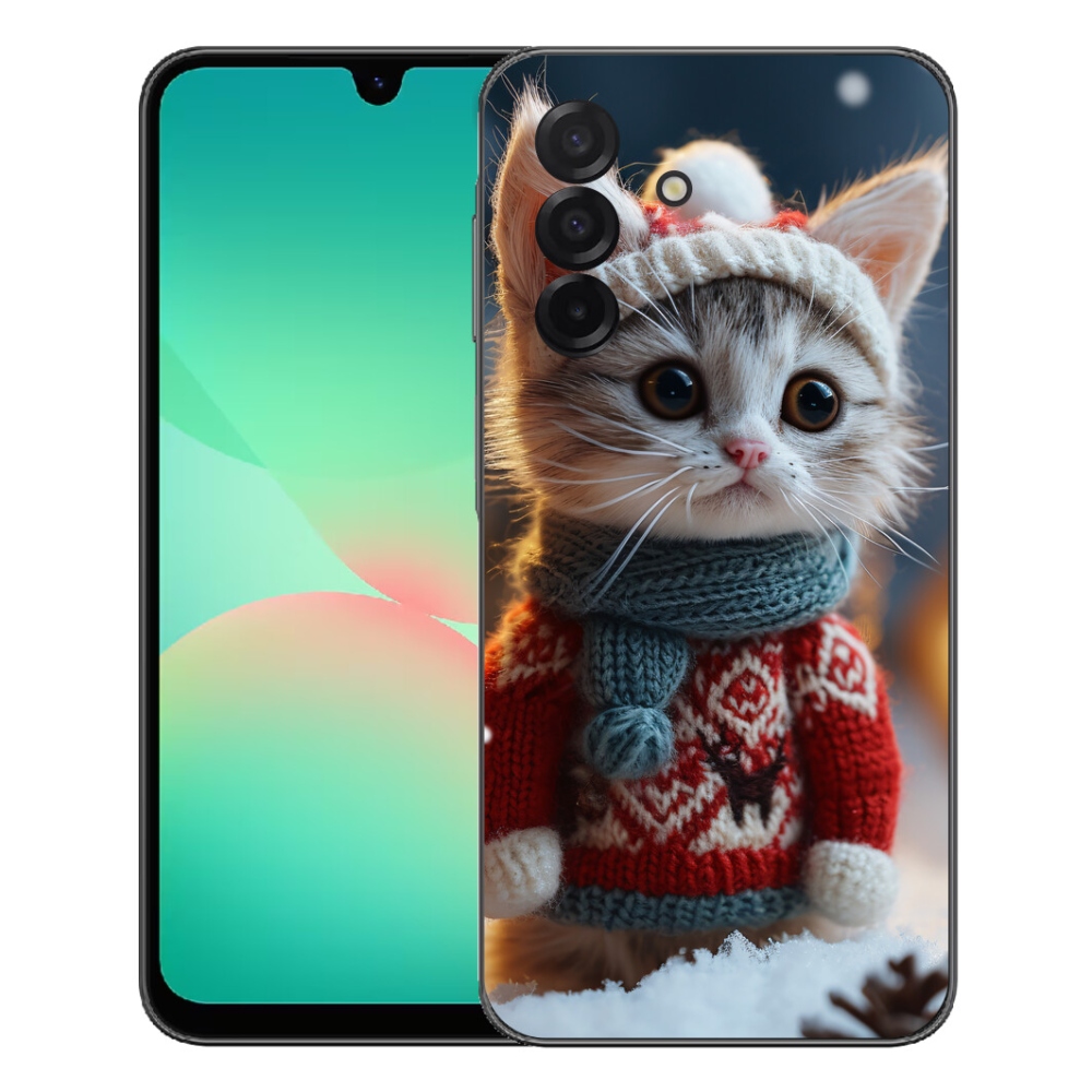 Gelový kryt mmCase na Samsung Galaxy A27 5G - kotě ve svetru