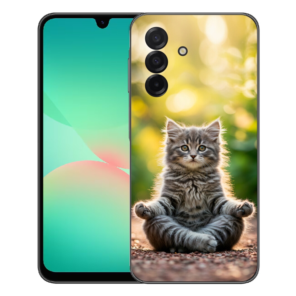 Gelový kryt mmCase na Samsung Galaxy A27 5G - meditující kotě