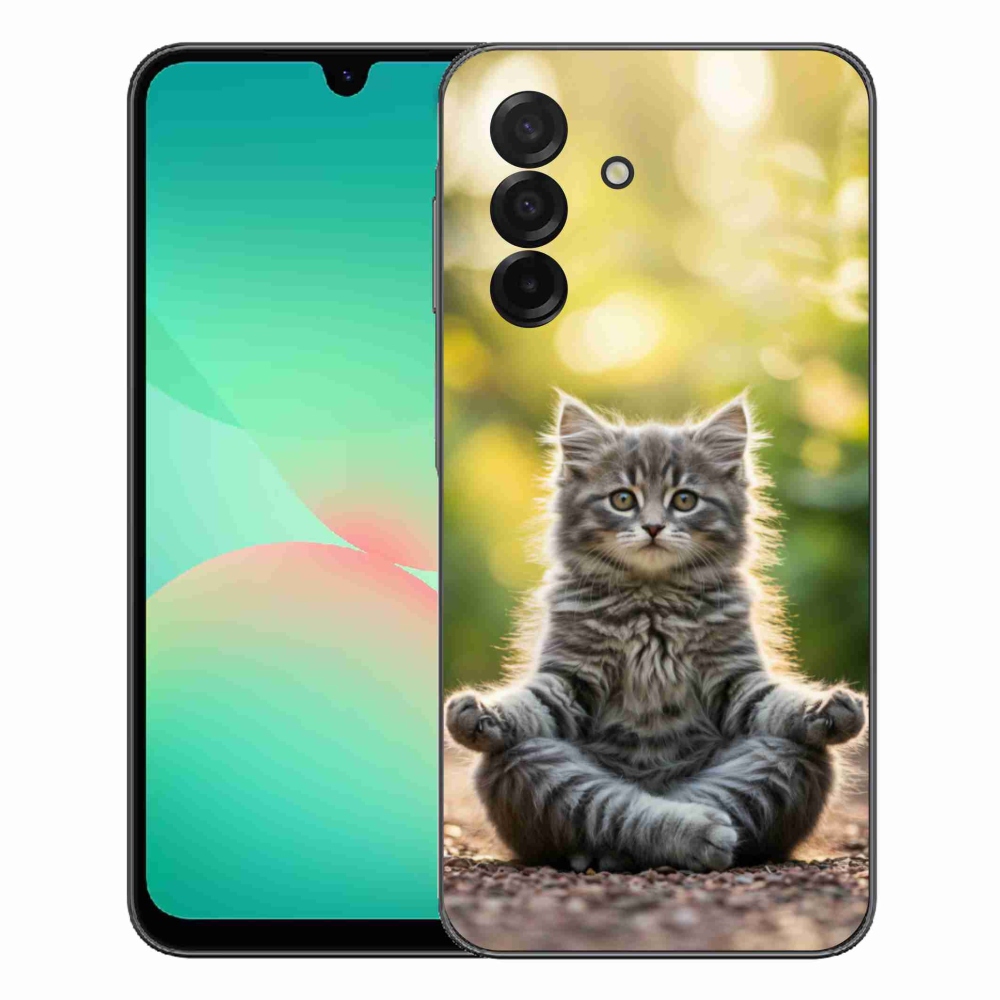 Gelový kryt mmCase na Samsung Galaxy A27 5G - meditující kotě