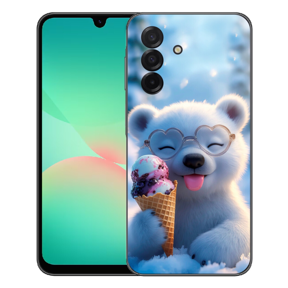 Gelový kryt mmCase na Samsung Galaxy A27 5G - medvídek se zmrzlinou