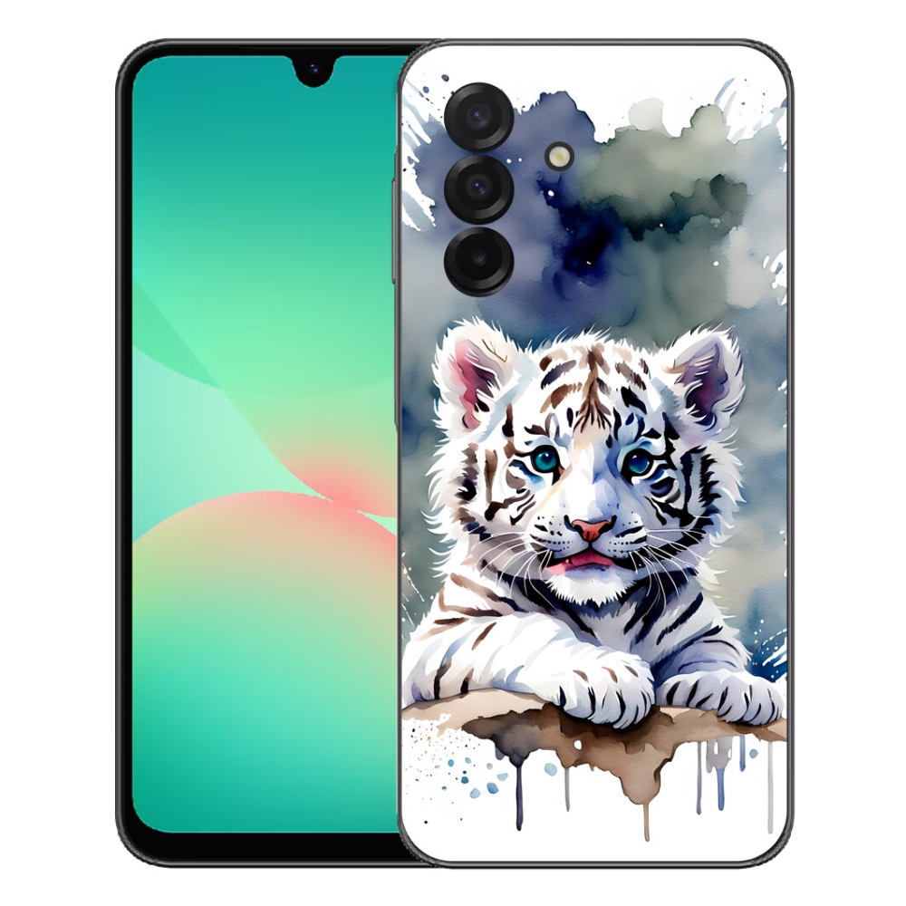 Gelový kryt mmCase na Samsung Galaxy A27 5G - mládě bílého tygra