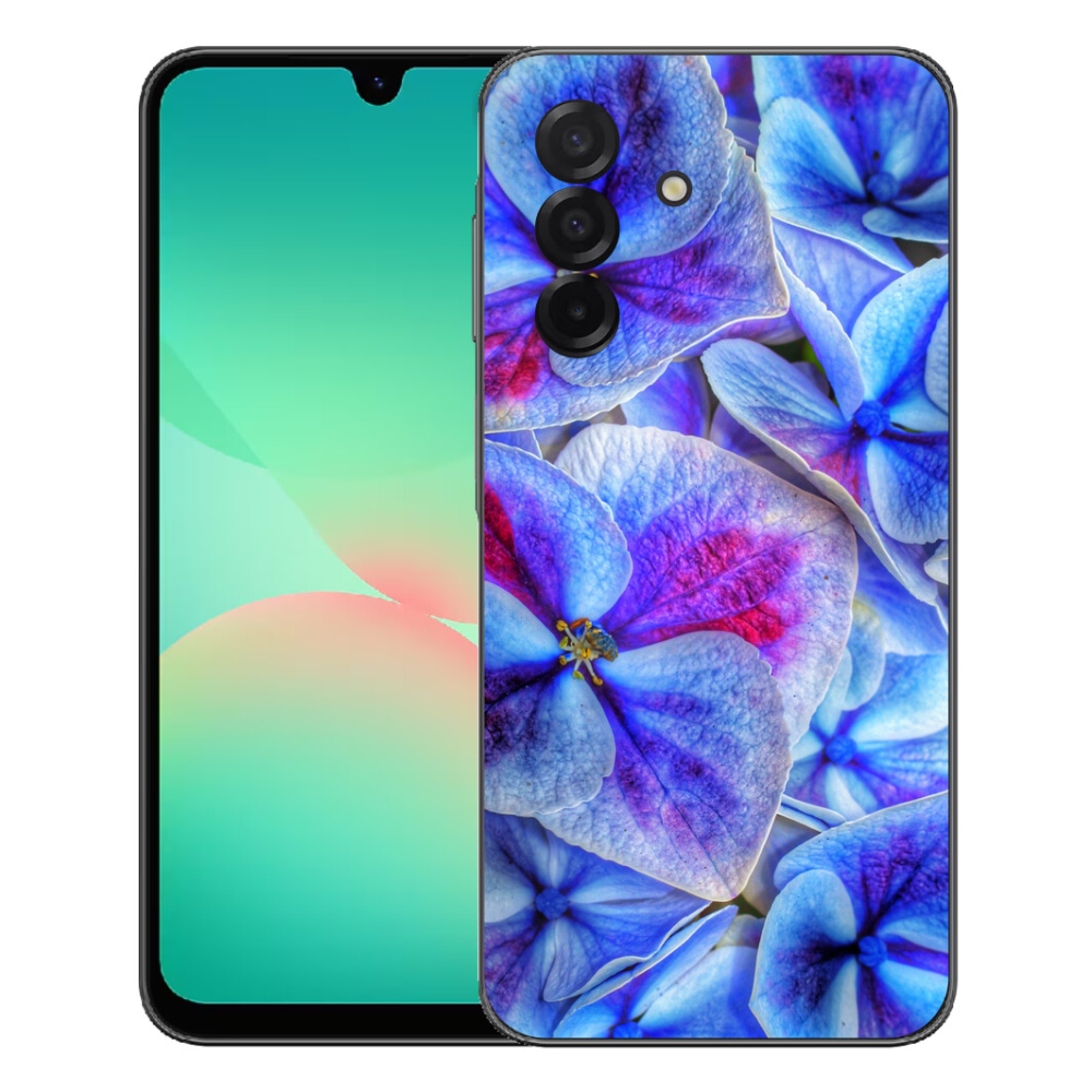 Gelový kryt mmCase na Samsung Galaxy A27 5G - modré květy 1