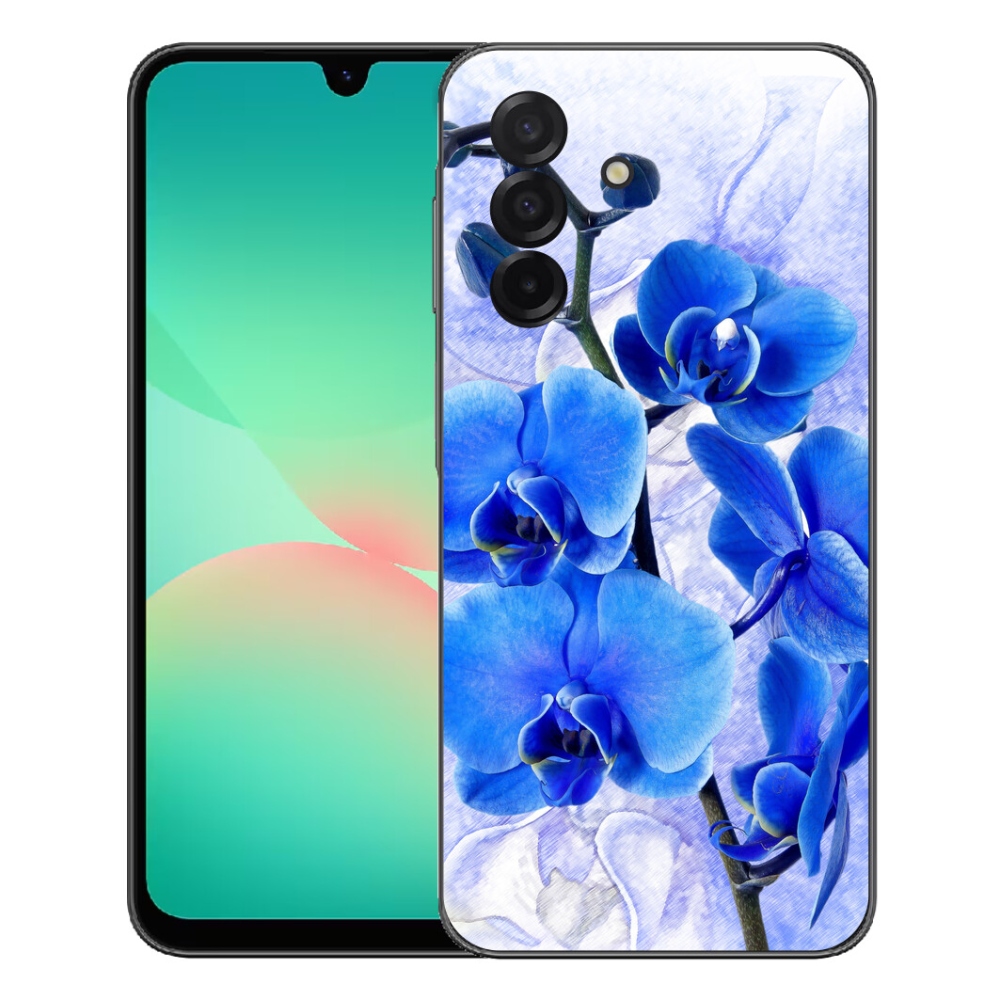 Gelový kryt mmCase na Samsung Galaxy A27 5G - modré květy