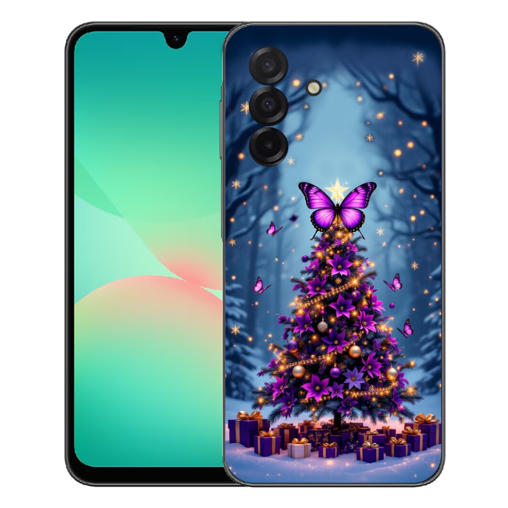 Gelový kryt mmCase na Samsung Galaxy A27 5G - motýlí vánoční stromek