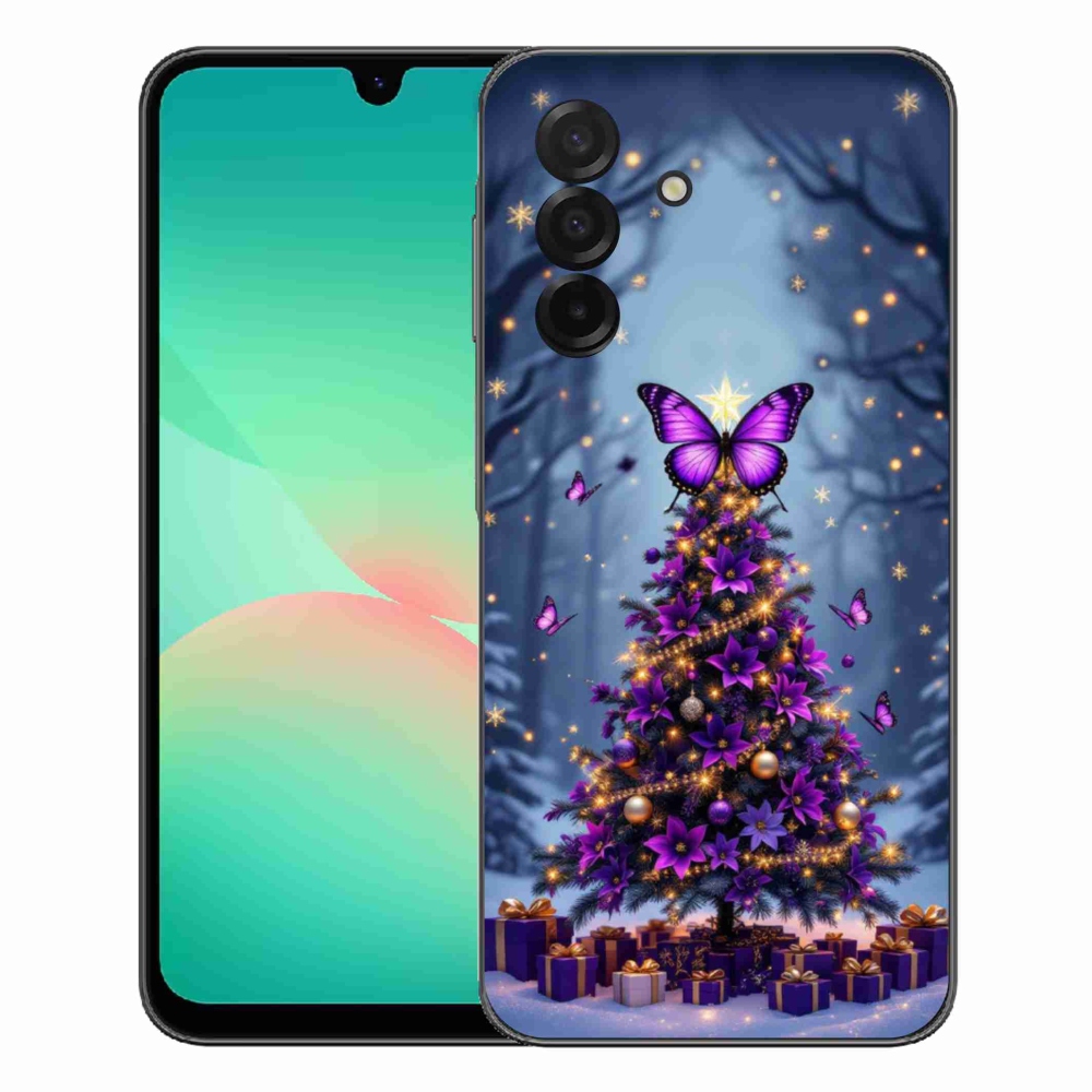 Gelový kryt mmCase na Samsung Galaxy A27 5G - motýlí vánoční stromek