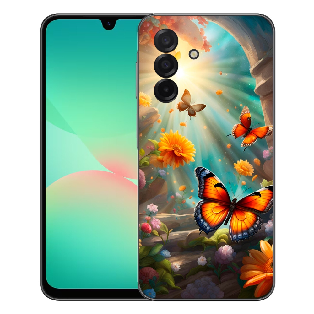Gelový kryt mmCase na Samsung Galaxy A27 5G - motýlí zahrada 2