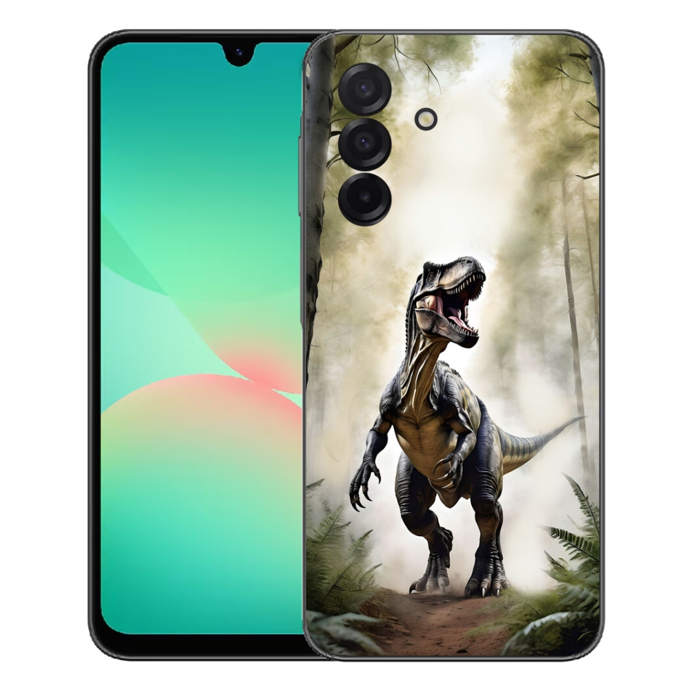 Gelový kryt mmCase na Samsung Galaxy A27 5G - naštvaný T-Rex