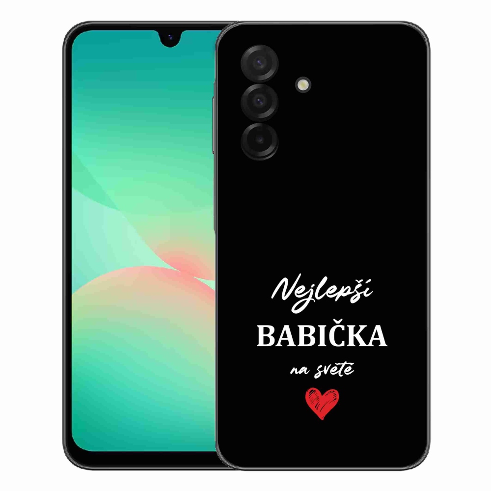 Gelový kryt mmCase na Samsung Galaxy A27 5G - nejlepší babička 1 černé pozadí