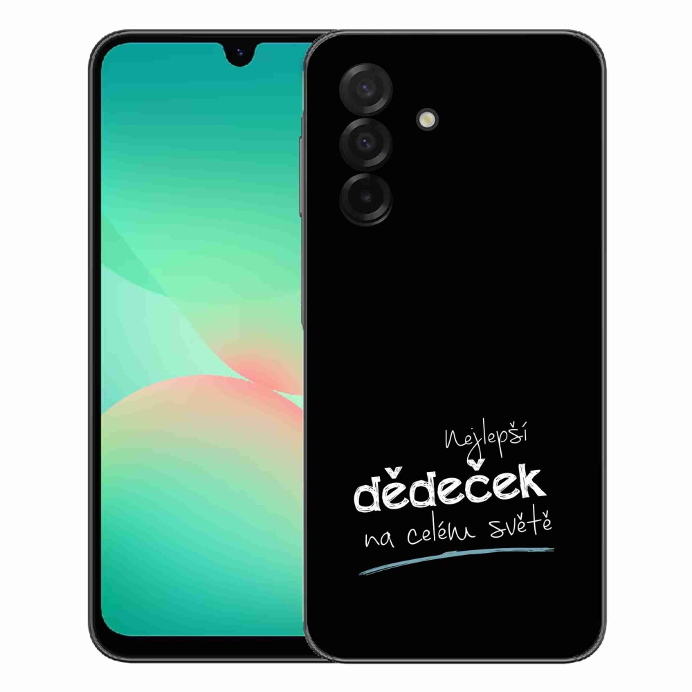 Gelový kryt mmCase na Samsung Galaxy A27 5G - nejlepší dědeček 3 černé pozadí