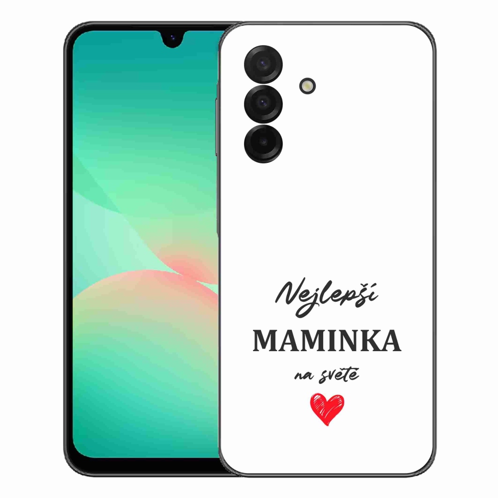 Gelový kryt mmCase na Samsung Galaxy A27 5G - nejlepší maminka 1 bílé pozadí