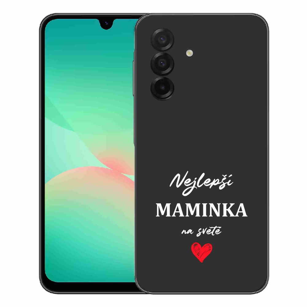 Gelový kryt mmCase na Samsung Galaxy A27 5G - nejlepší maminka 1 černé pozadí
