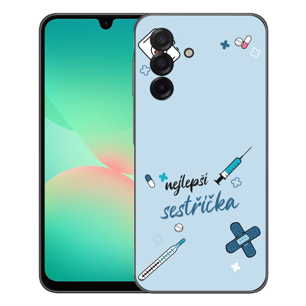 Gelový kryt mmCase na Samsung Galaxy A27 5G - nejlepší sestřička modré pozadí
