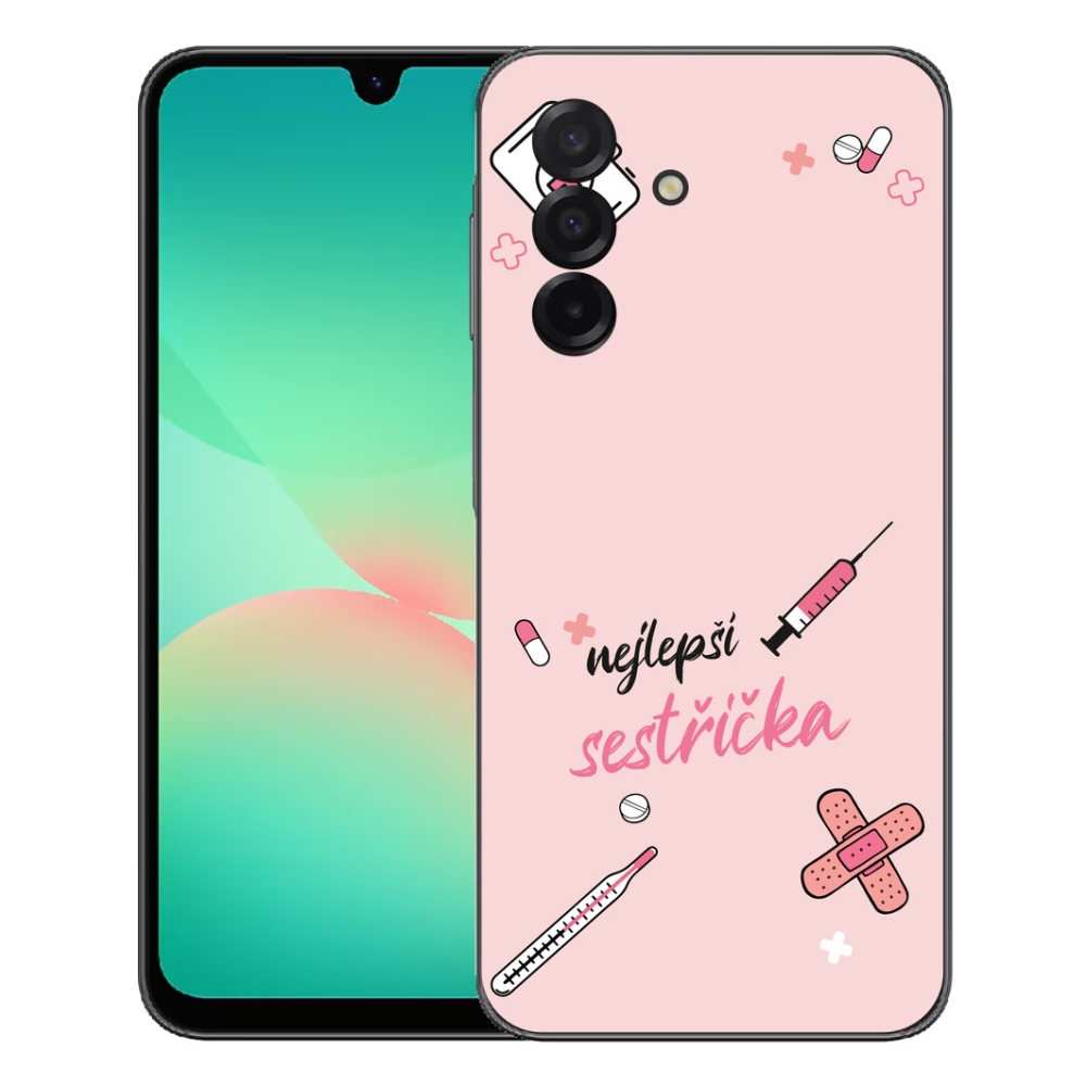 Gelový kryt mmCase na Samsung Galaxy A27 5G - nejlepší sestřička růžové pozadí