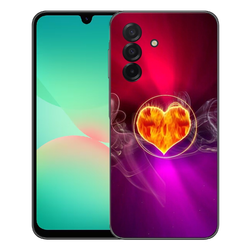 Gelový kryt mmCase na Samsung Galaxy A27 5G - ohnivé srdce