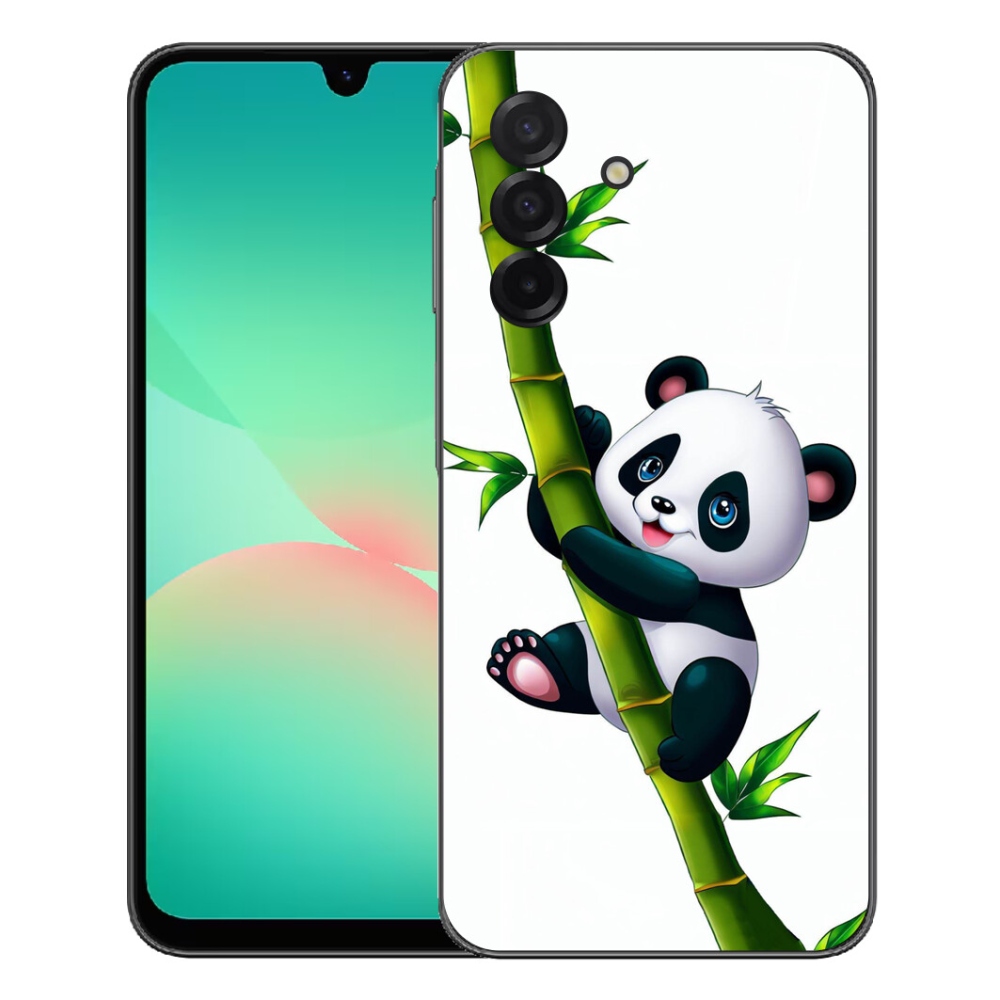 Gelový kryt mmCase na Samsung Galaxy A27 5G - panda na bambusu