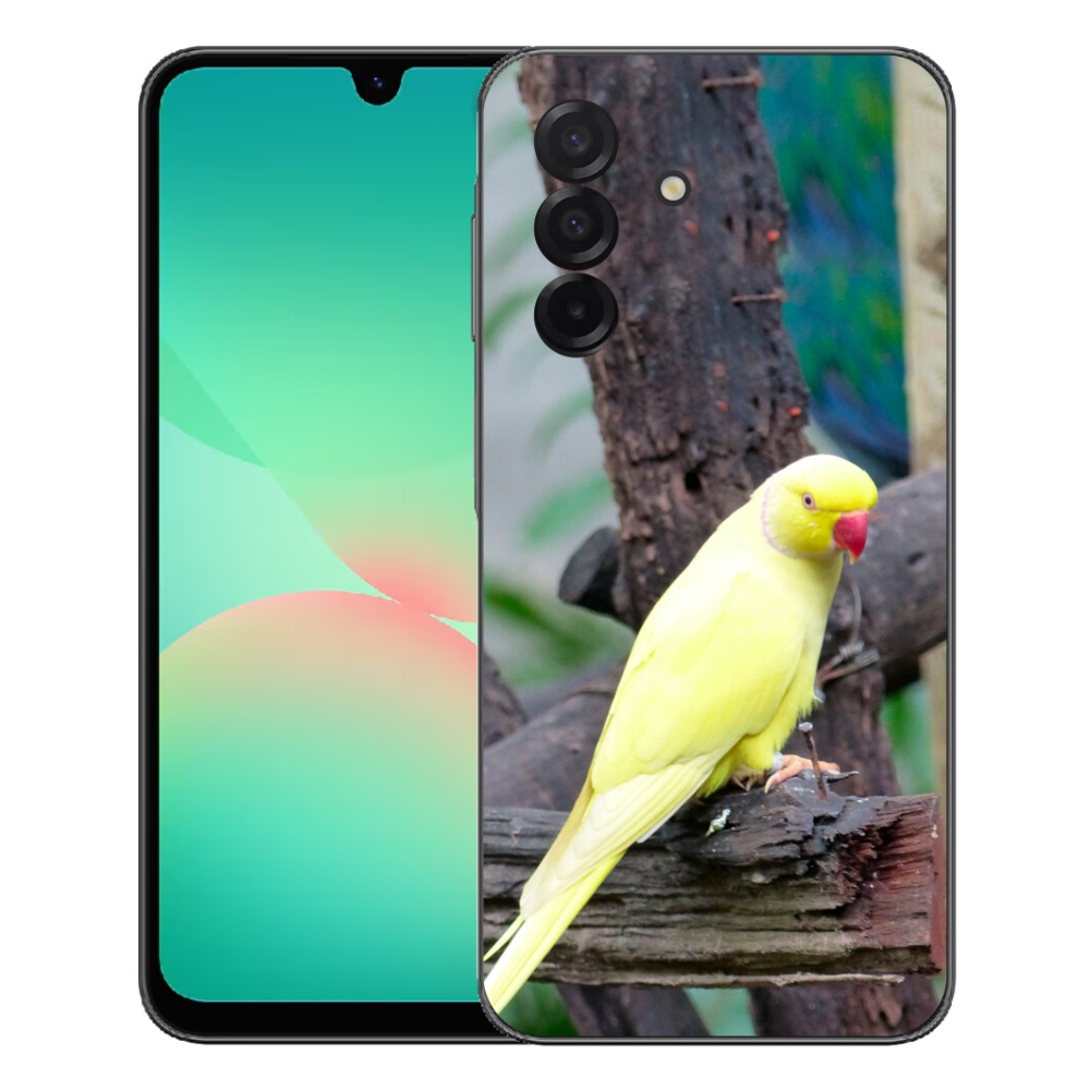 Gelový kryt mmCase na Samsung Galaxy A27 5G - papoušek alexandr žlutý