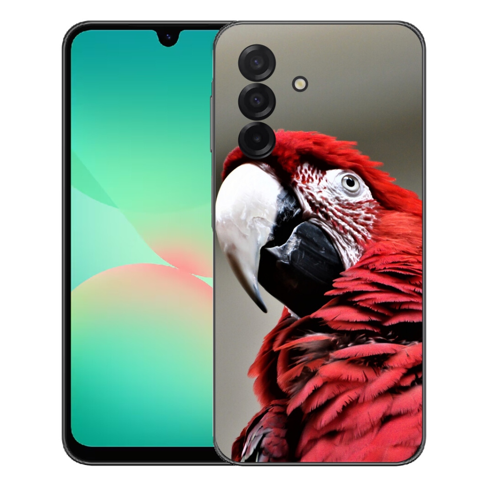Gelový kryt mmCase na Samsung Galaxy A27 5G - papoušek ara červený
