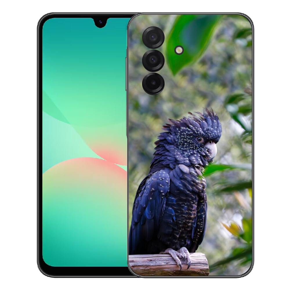 Gelový kryt mmCase na Samsung Galaxy A27 5G - papoušek kakadu černý