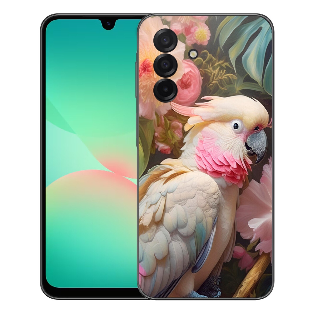Gelový kryt mmCase na Samsung Galaxy A27 5G - papoušek kakadu růžový 2