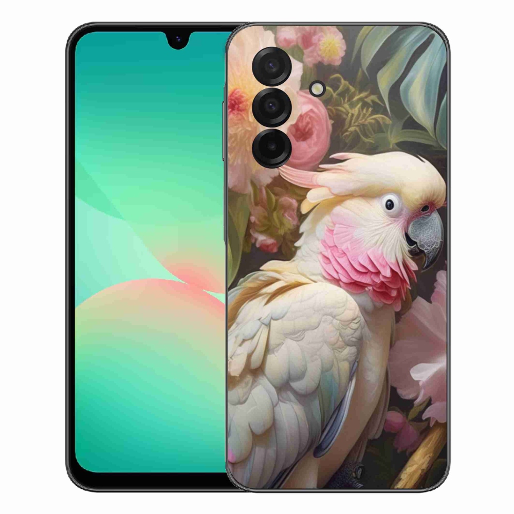 Gelový kryt mmCase na Samsung Galaxy A27 5G - papoušek kakadu růžový 2